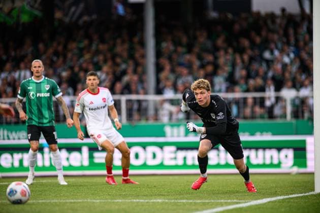 MUNSTER, GERMANY - 22 AUGUST, 2025: Johannes Schenk, The football match of 2.Bundesliga SC Preussen Munster 1. FC Nurnberg at LVM-Preussenstadion  Copyright: xVITALIIxKLIUIEVx
