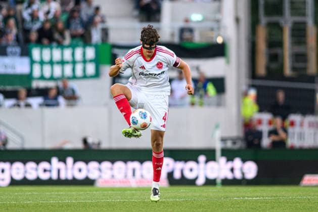 MUNSTER, GERMANY - 22 AUGUST, 2025: Fabio Gruber, The football match of 2.Bundesliga SC Preussen Munster 1. FC Nurnberg at LVM-Preussenstadion  Copyright: xVITALIIxKLIUIEVx