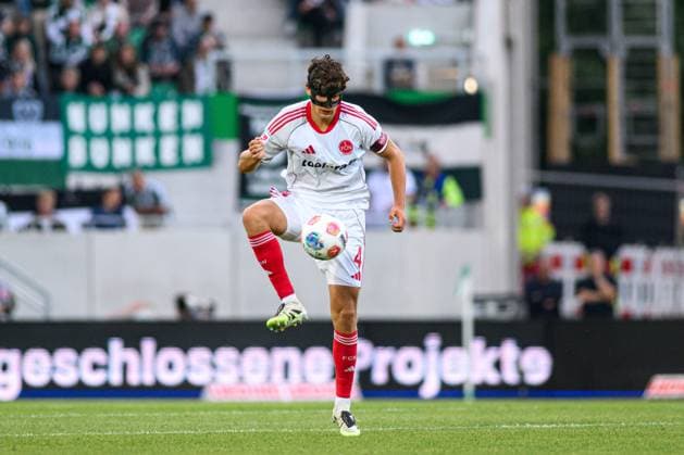 MUNSTER, GERMANY - 22 AUGUST, 2025: Fabio Gruber, The football match of 2.Bundesliga SC Preussen Munster 1. FC Nurnberg at LVM-Preussenstadion  Copyright: xVITALIIxKLIUIEVx