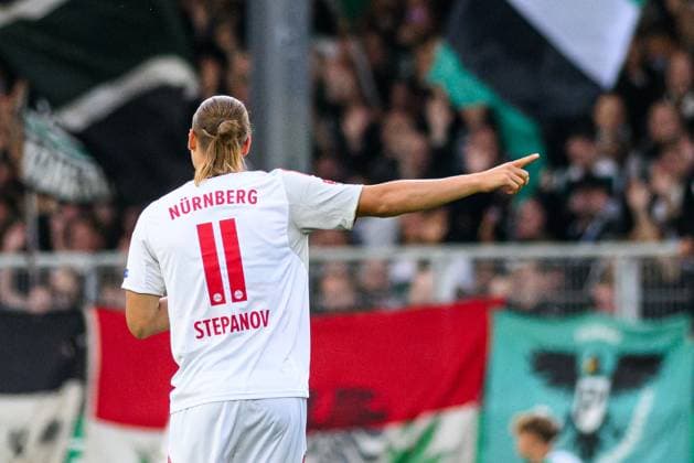 MUNSTER, GERMANY - 22 AUGUST, 2025: Artem Stepanov, The football match of 2.Bundesliga SC Preussen Munster 1. FC Nurnberg at LVM-Preussenstadion  Copyright: xVITALIIxKLIUIEVx