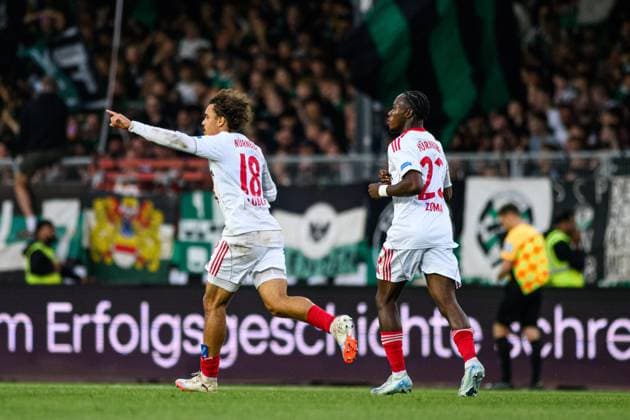 MUNSTER, GERMANY - 22 AUGUST, 2025: Rafael Lubach, goal, The football match of 2.Bundesliga SC Preussen Munster 1. FC Nurnberg at LVM-Preussenstadion  Copyright: xVITALIIxKLIUIEVx