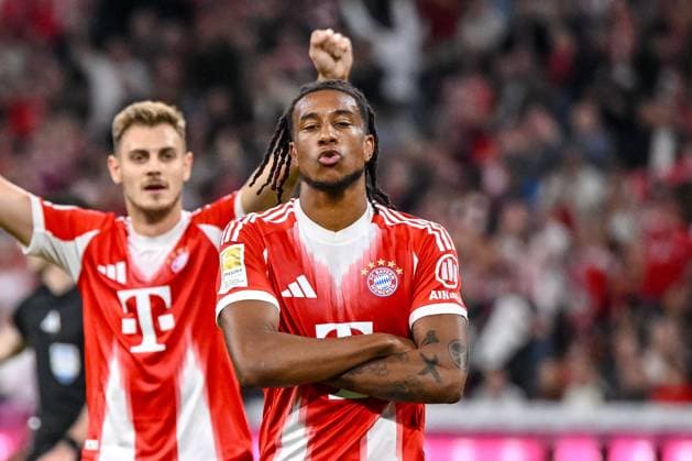 Sport Bilder des Tages Michael Olise (Bayern Muenchen) Torjubel, jubelt nach seinem treffer zum 1:0 waehrend des spiels der Bundesliga zwischen FC Bayern München und RB Leipzig, Allianz Arena am 22. August 2025 in München, Deutschland. (Foto von Harry Langer DeFodi Images) +++ Michael Olise (Bayern Muenchen) celebrates after scoring his team s first goal during the Bundesliga match between FC Bayern München and RB Leipzig at Allianz Arena on August 22, 2025 in München, Germany. (Photo by Harry Langer DeFodi Images) DFL regulations prohibit any use of photographs as image sequences and or quasi-video. (Photo by Harry Langer DeFodi Images) DFL regulations prohibit any use of photographs as image sequences and or quasi-video. *** Michael Olise Bayern Muenchen Torjubel, jubilates after scoring his team s first goal during the Bundesliga match between FC Bayern München and RB Leipzig, Allianz Arena on August 22, 2025 in Munich, Germany Photo by Harry Langer DeFodi Images Michael Olise Bayern Muenchen celebrates after scoring his team s first goal during the Bundesliga match between FC Bayern München and RB Leipzig at Allianz Arena on August 22, 2025 in München, Germany Photo by Harry Langer DeFodi Images DFL regulations prohibit any use of photographs as image sequences and or quasi video Photo by Harry Langer DeFodi Images DFL regulations prohibit any use of photographs as image sequences and or quasi video