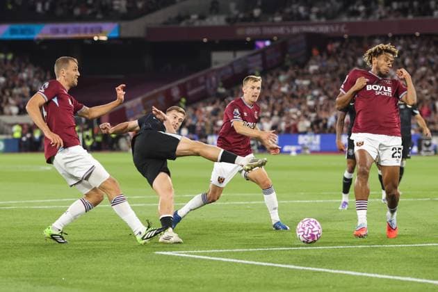 West Ham v Chelsea 22 August 2025, London - Premier League Football - West Ham United v Chelsea - Liam Delap of Chelsea - Photo: Charlotte Wilson Offside. London UK Copyright: xCharlottexWilsonx xOffsidexOffside