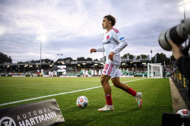 MUNSTER, GERMANY - 22 AUGUST, 2025: Rafael Lubach, The football match of 2.Bundesliga SC Preussen Munster 1. FC Nurnberg at LVM-Preussenstadion  Copyright: xVITALIIxKLIUIEVx