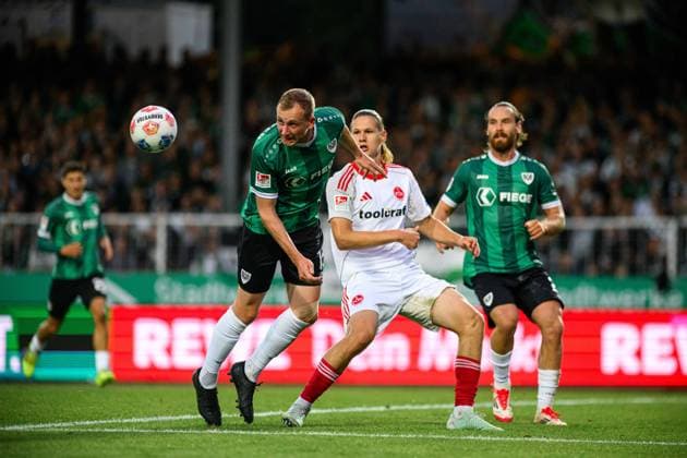 MUNSTER, GERMANY - 22 AUGUST, 2025: Artem Stepanov, The football match of 2.Bundesliga SC Preussen Munster 1. FC Nurnberg at LVM-Preussenstadion  Copyright: xVITALIIxKLIUIEVx