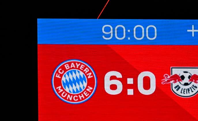 Sport Bilder des Tages 22.08.2025, Fussball Bundesliga 2025 2026, 1.Spieltag, FC Bayern München - RB Leipzig, in der Allianz-Arena München, Endergebnis 6:0 ***DFL and DFB regulations prohibit any use of photographs as image sequences and or quasi-video.*** *** 22 08 2025, Soccer Bundesliga 2025 2026, 1 Matchday, FC Bayern Munich RB Leipzig, at Allianz Arena Munich, Final Score 6 0 DFL and DFB regulations prohibit any use of photographs as image sequences and or quasi video