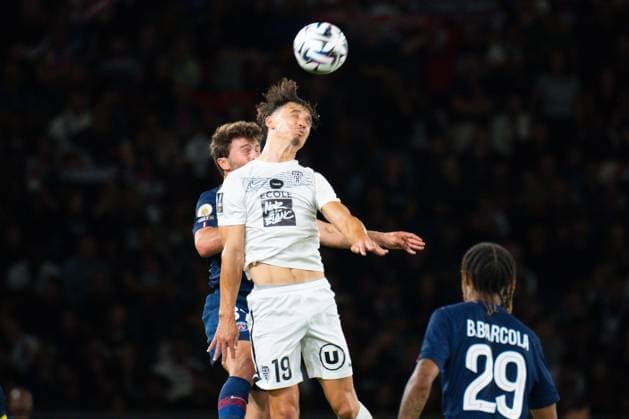 FOOTBALL : PSG vs Angers - Ligue1 - 22 08 2025 Esteban LEPAUL ( 19 - Angers ) during the Ligue 1 match between Paris Saint Germain and Angers SCO at Parc Des Princes on August 22 , 2025 in Paris, France. ( Photo by Federico Pestellini PsnewZ ) - ParisFrance  Copyright: xx