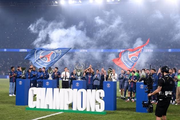 Paris Saint-Germain v Angers SCO - Ligue 1 McDonald s 2025 2026 Equipe de football du PSG during Ligue 1 McDonald s match between Paris and Angers at Parc des Princes on August 22, 2025 in Paris, France. Paris France  Copyright: xFEPx 776370786