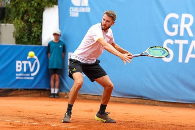 im Bild Cedrik-Marcel Stebe (GER), Cedrik-Marcel Stebe (GER) vs. Alexander Ritschard (SUI), ATP, Tennis Herren Challenger Schwaben Open, Herren, Finale, Einzel, Tennis, 23.08.2025 Augsburg Bayern Deutschland