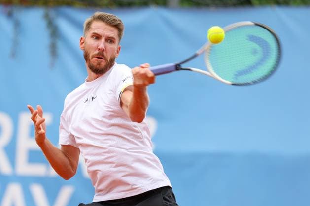 im Bild Cedrik-Marcel Stebe (GER), Cedrik-Marcel Stebe (GER) vs. Alexander Ritschard (SUI), ATP, Tennis Herren Challenger Schwaben Open, Herren, Finale, Einzel, Tennis, 23.08.2025 Augsburg Bayern Deutschland