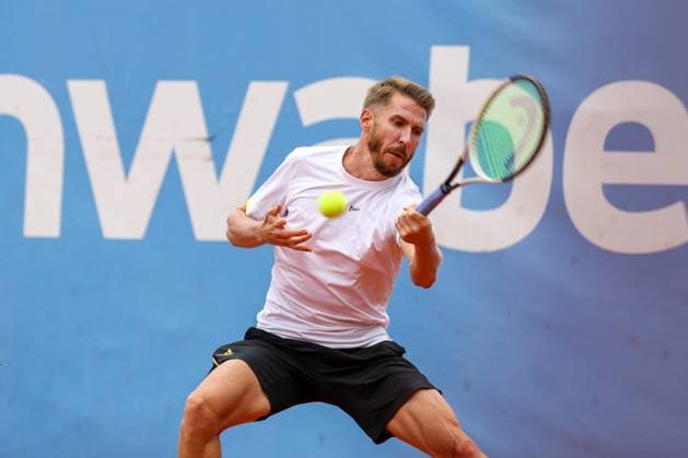 Sport Bilder des Tages im Bild Cedrik-Marcel Stebe (GER), Cedrik-Marcel Stebe (GER) vs. Alexander Ritschard (SUI), ATP, Tennis Herren Challenger Schwaben Open, Herren, Finale, Einzel, Tennis, 23.08.2025 Augsburg Bayern Deutschland