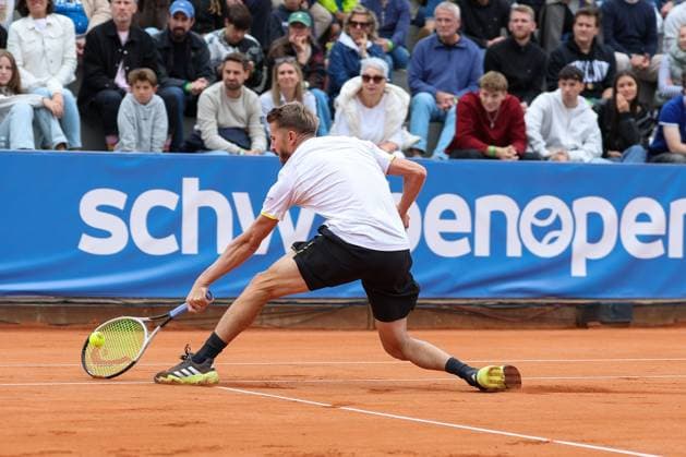 im Bild Cedrik-Marcel Stebe (GER), Cedrik-Marcel Stebe (GER) vs. Alexander Ritschard (SUI), ATP, Tennis Herren Challenger Schwaben Open, Herren, Finale, Einzel, Tennis, 23.08.2025 Augsburg Bayern Deutschland