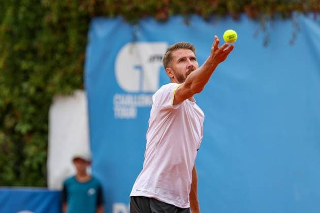 im Bild Cedrik-Marcel Stebe (GER), Cedrik-Marcel Stebe (GER) vs. Alexander Ritschard (SUI), ATP, Tennis Herren Challenger Schwaben Open, Herren, Finale, Einzel, Tennis, 23.08.2025 Augsburg Bayern Deutschland