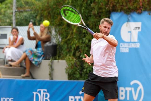 im Bild Cedrik-Marcel Stebe (GER), Cedrik-Marcel Stebe (GER) vs. Alexander Ritschard (SUI), ATP, Tennis Herren Challenger Schwaben Open, Herren, Finale, Einzel, Tennis, 23.08.2025 Augsburg Bayern Deutschland
