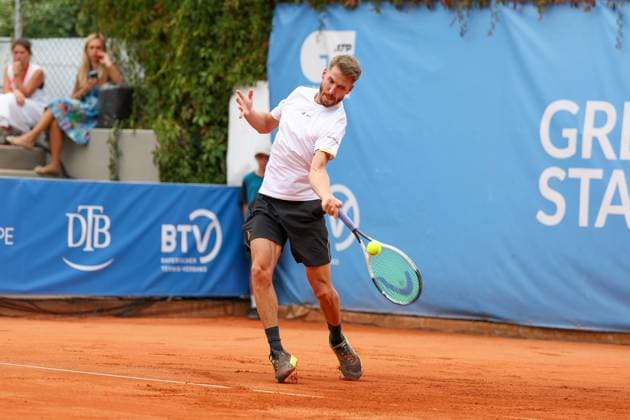 im Bild Cedrik-Marcel Stebe (GER), Cedrik-Marcel Stebe (GER) vs. Alexander Ritschard (SUI), ATP, Tennis Herren Challenger Schwaben Open, Herren, Finale, Einzel, Tennis, 23.08.2025 Augsburg Bayern Deutschland