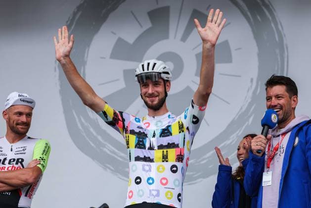 Radsport UCI ProSeries Men Elite LIDL Deutschland Tour 2025 Etappe 3 Arnsberg - Kassel am 23.08.2025 Jonas Rutsch ( INTERMARCHE - WANTY ) im Community Jersey
