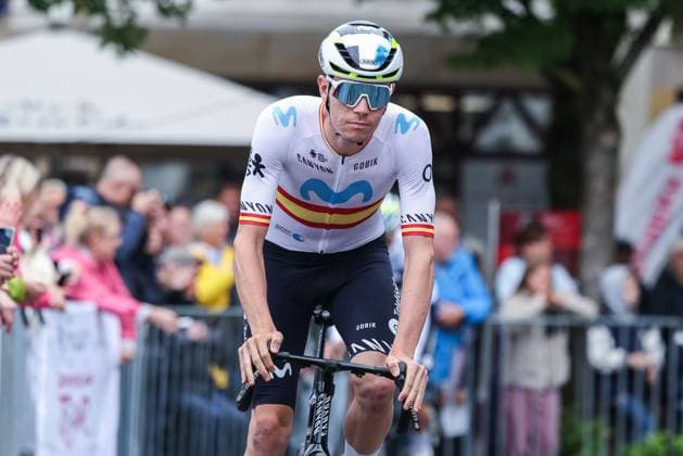 Radsport UCI ProSeries Men Elite LIDL Deutschland Tour 2025 Etappe 3 Arnsberg - Kassel am 23.08.2025 Ivan Romeo Abad ( MOVISTAR TEAM )