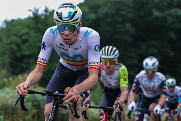 Radsport UCI ProSeries Men Elite LIDL Deutschland Tour 2025 Etappe 3 Arnsberg - Kassel am 23.08.2025 Ivan Romeo Abad ( MOVISTAR TEAM )