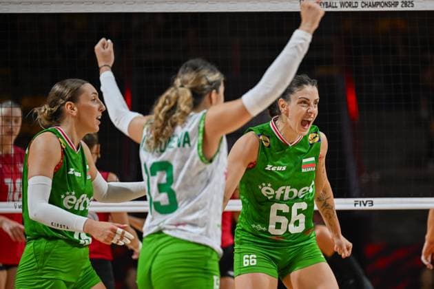 Canada v Bulgaria - FIVB Women s Volleyball World Championship, WM, Weltmeisterschaft NAKHON RATCHASIMA, THAILAND - AUGUST 23: Players of Bulgaria celebrate after a position during the FIVB Women s Volleyball World Championship between Canada and Bulgaria at Korat Chatchai Sports Hall, in Nakhon Ratchasima, Thailand, on August 23, 2025. Mustafa Hatipoglu Anadolu Nakhon Ratchasima Thailand. Editorial use only. Please get in touch for any other usage.  Copyright: x2025xAnadoluxMustafaxHatipoglux