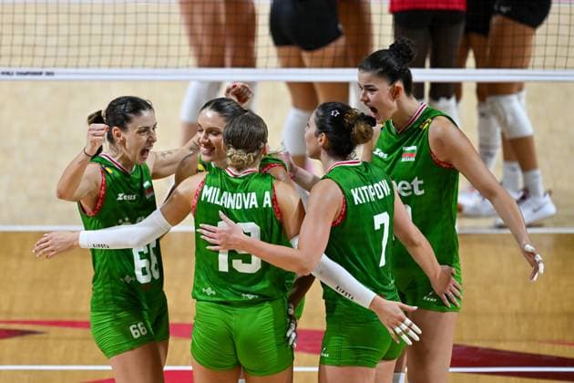 Canada v Bulgaria - FIVB Women s Volleyball World Championship, WM, Weltmeisterschaft NAKHON RATCHASIMA, THAILAND - AUGUST 23: Players of Bulgaria celebrate after a position during the FIVB Women s Volleyball World Championship between Canada and Bulgaria at Korat Chatchai Sports Hall, in Nakhon Ratchasima, Thailand, on August 23, 2025. Mustafa Hatipoglu Anadolu Nakhon Ratchasima Thailand. Editorial use only. Please get in touch for any other usage.  Copyright: x2025xAnadoluxMustafaxHatipoglux