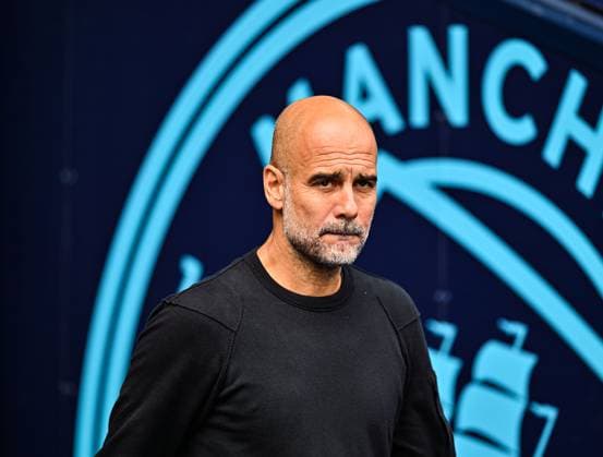 23rd August 2025; Etihad Stadium, Manchester, England; Premier League Football, Manchester City versus Tottenham Hotspur; Manchester City Manager Pep Guardiola on the sideline  GodfreyxPitt