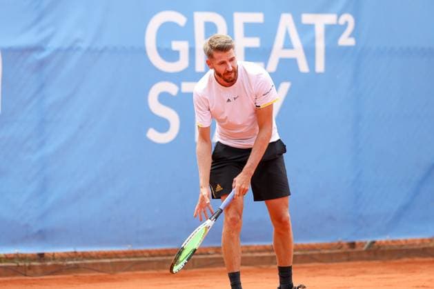 im Bild, Cedrik-Marcel Stebe (GER), Cedrik-Marcel Stebe (GER) vs. Alexander Ritschard (SUI), ATP, Tennis Herren Challenger Schwaben Open, Herren, Finale, Einzel, Tennis, 23.08.2025 Augsburg Bayern Deutschland