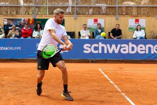 im Bild, Cedrik-Marcel Stebe (GER), Cedrik-Marcel Stebe (GER) vs. Alexander Ritschard (SUI), ATP, Tennis Herren Challenger Schwaben Open, Herren, Finale, Einzel, Tennis, 23.08.2025 Augsburg Bayern Deutschland