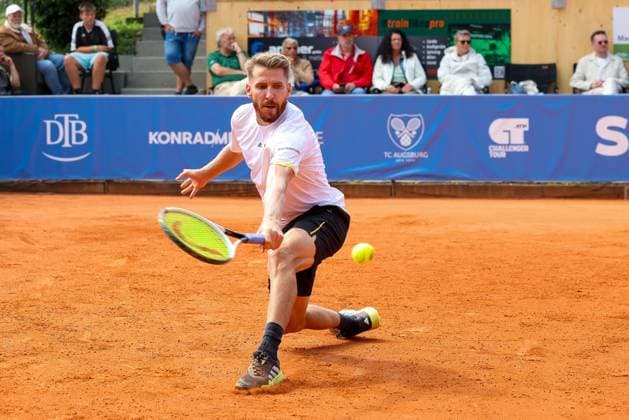 im Bild, Cedrik-Marcel Stebe (GER), Cedrik-Marcel Stebe (GER) vs. Alexander Ritschard (SUI), ATP, Tennis Herren Challenger Schwaben Open, Herren, Finale, Einzel, Tennis, 23.08.2025 Augsburg Bayern Deutschland