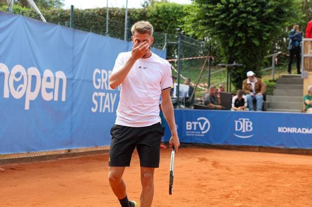 im Bild, Cedrik-Marcel Stebe (GER), Cedrik-Marcel Stebe (GER) vs. Alexander Ritschard (SUI), ATP, Tennis Herren Challenger Schwaben Open, Herren, Finale, Einzel, Tennis, 23.08.2025 Augsburg Bayern Deutschland