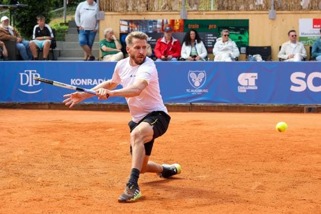 im Bild, Cedrik-Marcel Stebe (GER), Cedrik-Marcel Stebe (GER) vs. Alexander Ritschard (SUI), ATP, Tennis Herren Challenger Schwaben Open, Herren, Finale, Einzel, Tennis, 23.08.2025 Augsburg Bayern Deutschland
