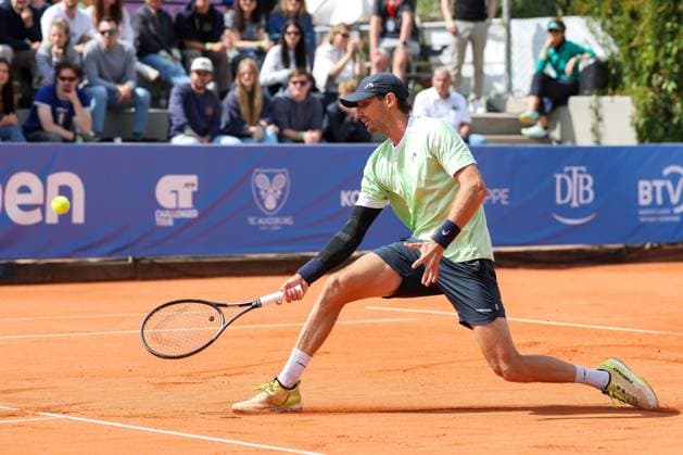 im Bild, Alexander Ritschard (SUI), Cedrik-Marcel Stebe (GER) vs. Alexander Ritschard (SUI), ATP, Tennis Herren Challenger Schwaben Open, Herren, Finale, Einzel, Tennis, 23.08.2025 Augsburg Bayern Deutschland