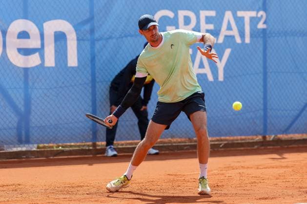 im Bild, Alexander Ritschard (SUI), Cedrik-Marcel Stebe (GER) vs. Alexander Ritschard (SUI), ATP, Tennis Herren Challenger Schwaben Open, Herren, Finale, Einzel, Tennis, 23.08.2025 Augsburg Bayern Deutschland
