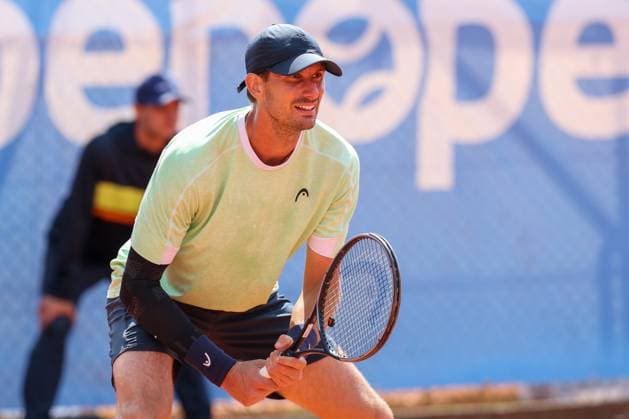im Bild, Alexander Ritschard (SUI), Cedrik-Marcel Stebe (GER) vs. Alexander Ritschard (SUI), ATP, Tennis Herren Challenger Schwaben Open, Herren, Finale, Einzel, Tennis, 23.08.2025 Augsburg Bayern Deutschland