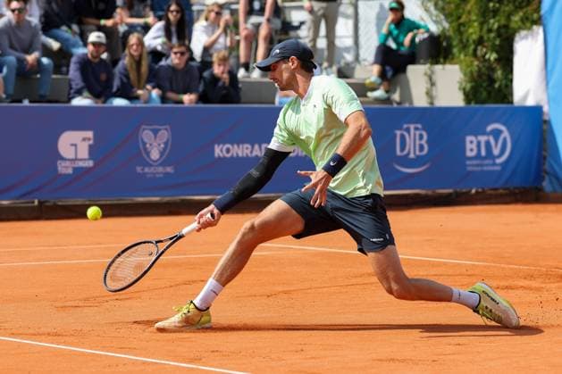 im Bild, Alexander Ritschard (SUI), Cedrik-Marcel Stebe (GER) vs. Alexander Ritschard (SUI), ATP, Tennis Herren Challenger Schwaben Open, Herren, Finale, Einzel, Tennis, 23.08.2025 Augsburg Bayern Deutschland