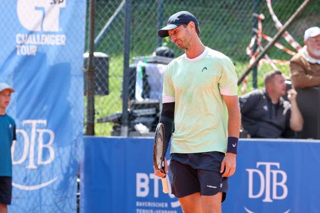 im Bild, Alexander Ritschard (SUI), Cedrik-Marcel Stebe (GER) vs. Alexander Ritschard (SUI), ATP, Tennis Herren Challenger Schwaben Open, Herren, Finale, Einzel, Tennis, 23.08.2025 Augsburg Bayern Deutschland
