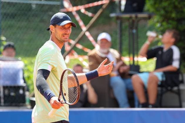 Cedrik-Marcel Stebe (GER) vs. Alexander Ritschard (SUI), ATP, Tennis Herren Challenger Schwaben Open, Herren, Finale, Einzel, Tennis, 23.08.2025 Augsburg Bayern Deutschland