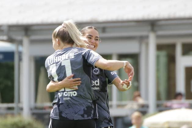 24.08.2025, xgrfx, Fussball Testspiel , SC Freiburg Frauen - Eintracht Frankfurt Frauen v.l. Tor, Nina Lührßen (Eintracht Frankfurt) (DFL DFB REGULATIONS PROHIBIT ANY USE OF PHOTOGRAPHS as IMAGE SEQUENCES and or QUASI-VIDEO) Freiburg