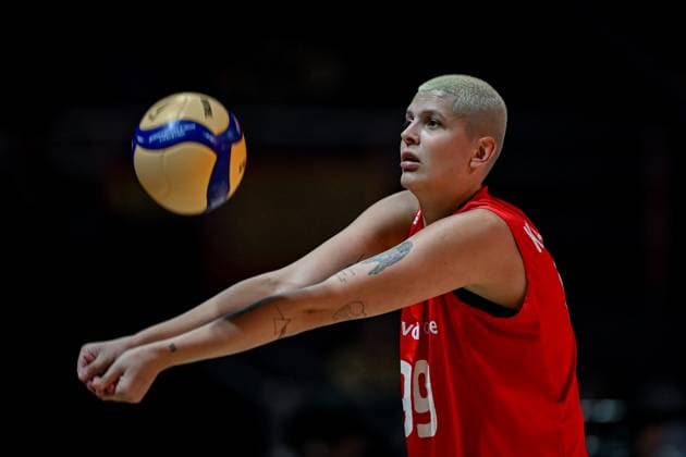 Turkiye v Spain - FIVB Women s Volleyball World Championship, WM, Weltmeisterschaft NAKHON RATCHASIMA, THAILAND - AUGUST 23: Turkiye’s Ebrar Karakurt (99) takes part in a training session ahead of the FIVB Women’s World Volleyball Championship match against Spain at Korat Chatchai Hall in Nakhon Ratchasima, Thailand, on August 23, 2025. Mustafa Hatipoglu Anadolu Nakhon Ratchasima Thailand. Editorial use only. Please get in touch for any other usage.  Copyright: x2025xAnadoluxMustafaxHatipoglux