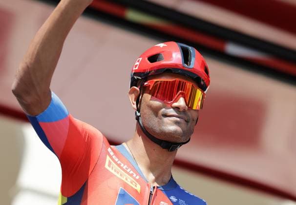La Vuelta 25 - UCI Pro Tour Cycling Race Pierre Teyssot MAXPPP ; La Vuelta 25 - UCI Pro Tour Cycling Race. Turin, Italy on August 23, 2025. 80th edition of the Spanish Cycling Tour with Grand Depart in Torino, Italy. Amanue Ghebreigzabhier (ERI) Lidl Trek Pierre Teyssot Maxppp Turin Piemonte Italy  Copyright: xMAXPPPxPierrexTeyssotx TEP65181 TEP65181