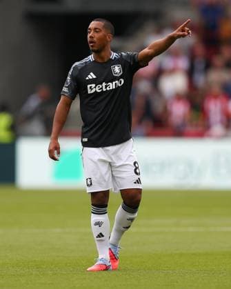London, England, August 23 2025: Youri Tielemans (8 Aston Villa) during the Premier League game between Brentford and Aston Villa at Gtech Community Stadium in London, England. (Photo by Jay Patel Sports Press Photo SPP) Copyright: xx Sportspressphoto_SPR13764