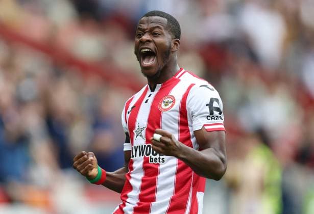 Brentford v Aston Villa 23 August 2025, London - Premier League Football - Brentford v Aston Villa - Dango Ouattara of Brentford celebrates scoring the opening goal - Photo: Charlotte Wilson Offside. London UK Copyright: xCharlottexWilsonx xOffsidexOffside