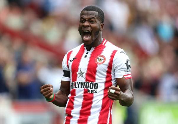 Brentford v Aston Villa 23 August 2025, London - Premier League Football - Brentford v Aston Villa - Dango Ouattara of Brentford celebrates scoring the opening goal - Photo: Charlotte Wilson Offside. London UK Copyright: xCharlottexWilsonx xOffsidexOffside