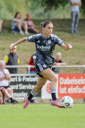 24.08.2025, xgrfx, Fussball Testspiel , SC Freiburg Frauen - Eintracht Frankfurt Frauen v.l. Ereleta Memeti (Eintracht Frankfurt) (DFL DFB REGULATIONS PROHIBIT ANY USE OF PHOTOGRAPHS as IMAGE SEQUENCES and or QUASI-VIDEO) Freiburg