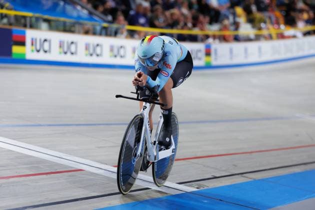 2025 UCI Junior Track World Championships Picture by Alex Whitehead SWpix.com - 20 08 2025 - Cycling - 2025 UCI Junior Track World Championships - Omnisport, Apeldoorn, Netherlands - Women Kilo Time Trial Final - Zita Gheysens (Belgium) Copyright: x xSWpix.comx(t axPhotographyxHubxLtd)xAlexxWhitehead SWpix.comx SWP-3030-0926