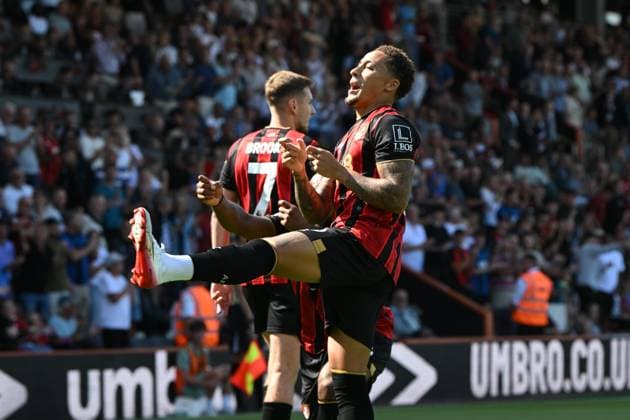 Bournemouth v Wolverhampton Wanderers Premier League 23 08 2025. Goal 1-0 - Marcus Tavernier (16) of AFC Bournemouth celebrates scoring the opening goal during the Premier League match between Bournemouth and Wolverhampton Wanderers at the Vitality Stadium, Bournemouth, England on 23 August 2025. Bournemouth Vitality Stadium Dorset England Editorial use only DataCo restrictions apply See www.football-dataco.com , Copyright: xGrahamxHuntx PSI-22680-0070