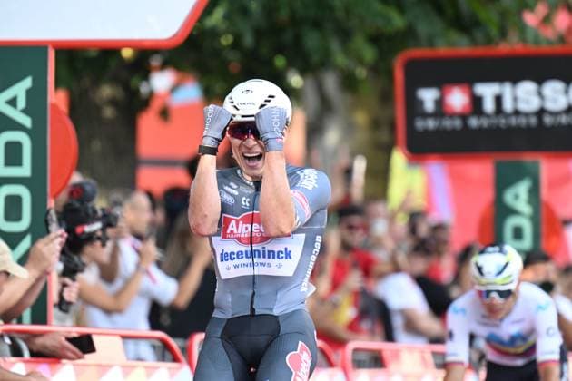 Sport Bilder des Tages 23-08-2025 Vuelta A Espana; Tappa 01 Venaria Reale - Novara; 2025, Alpecin - Deceuninck; Philipsen, Jasper; Novara; 