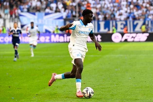 FOOTBALL : Olympique de Marseille VS Paris FC - Ligue 1 Mcdonald s - 23 08 2025 Robinio Vaz (OM) - Ligue 1 Mcdonald s match between Olympique de Marseille and Paris Football Club on 23rd August 2025 at the Orange VÃ lodrome Stadium in Marseille. MarseilleFrance  Copyright: xWilliamxCannarellax