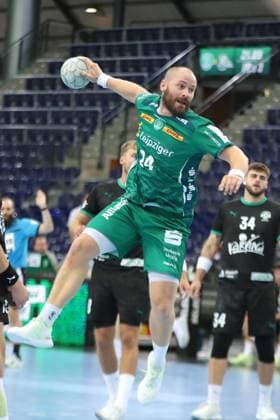 Handball-Testspiel: SC DHfK Leipzig vs. HC Banik Karvina, 23.08.25 Moritz Preuss (24, SC DHfK Leipzig). Handball, DAIKIN HBL, Saison 2025 2026, Testspiel: SC DHfK Leipzig vs. HC Banik Karvina am 23.08.25 in der Quarterback Immobilien Arena Leipzig. Copyright: xBEAUTIFULxSPORTS JanxKaeferx