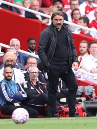 Daniel Farke (Leeds United head coach) at the Arsenal v Leeds United EPL match, at the Emirates Stadium, London, UK on 23rd August, 2025. 