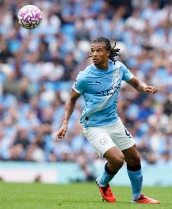 Manchester, England, 23rd August 2025. Nathan Ake of Manchester City during the Manchester City vs Tottenham Hotspur Premier League match at the Etihad Stadium, Manchester. Picture credit should read: Andrew Yates Sportimage EDITORIAL USE ONLY. No use with unauthorised audio, video, data, fixture lists, club league logos or live services. Online in-match use limited to 120 images, no video emulation. No use in betting, games or single club league player publications. SPI_074_AY_MAN_CITY_SPURS SPI-4081-0060